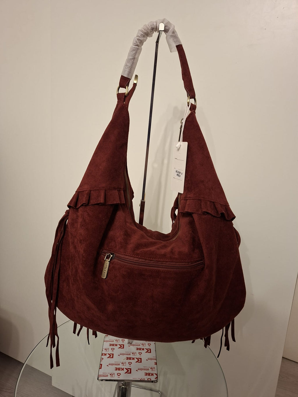 Women's Fringe Hobo Bag - Long & Son Premium Collection