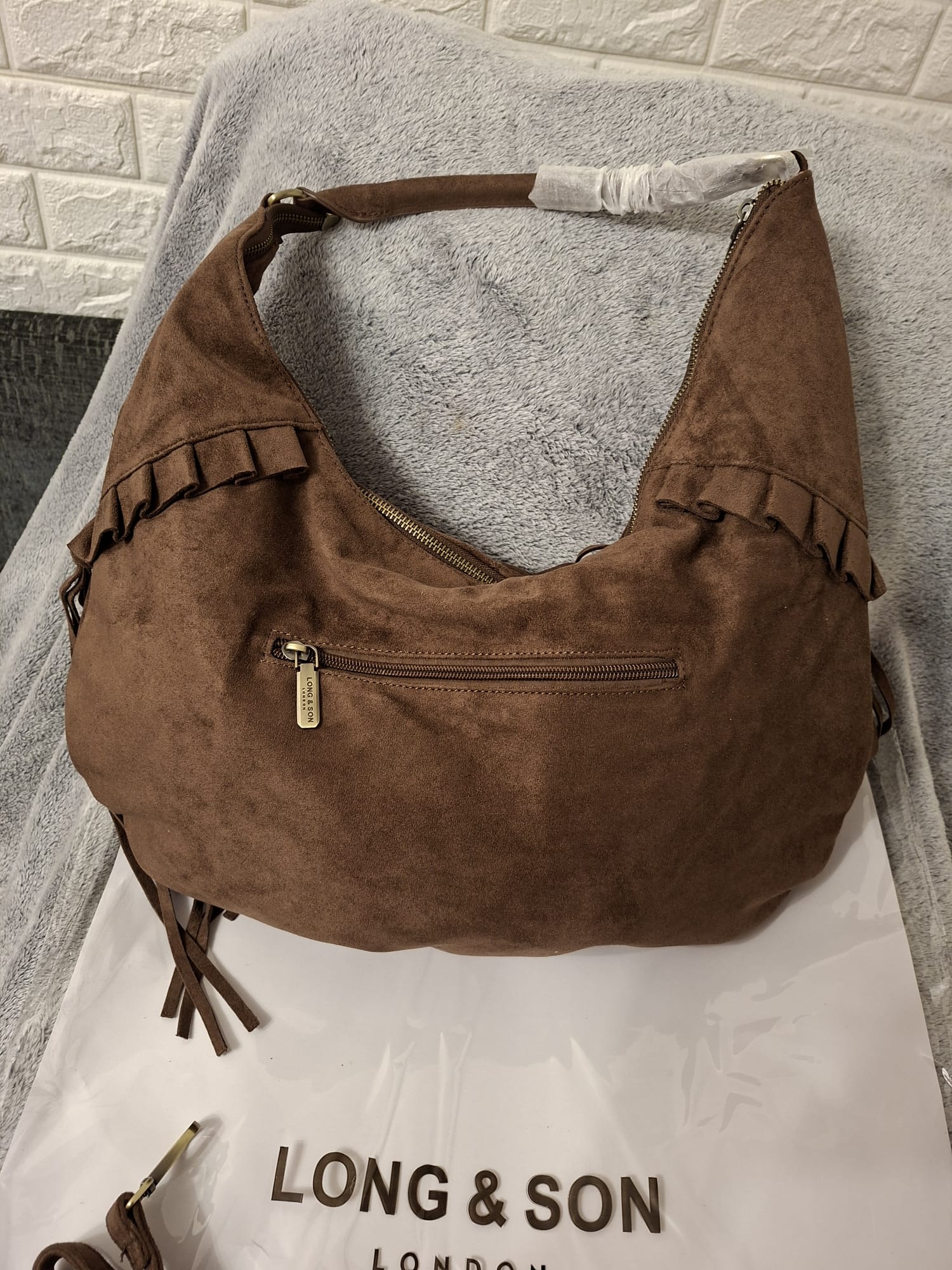 Women's Fringe Hobo Bag - Long & Son Premium Collection