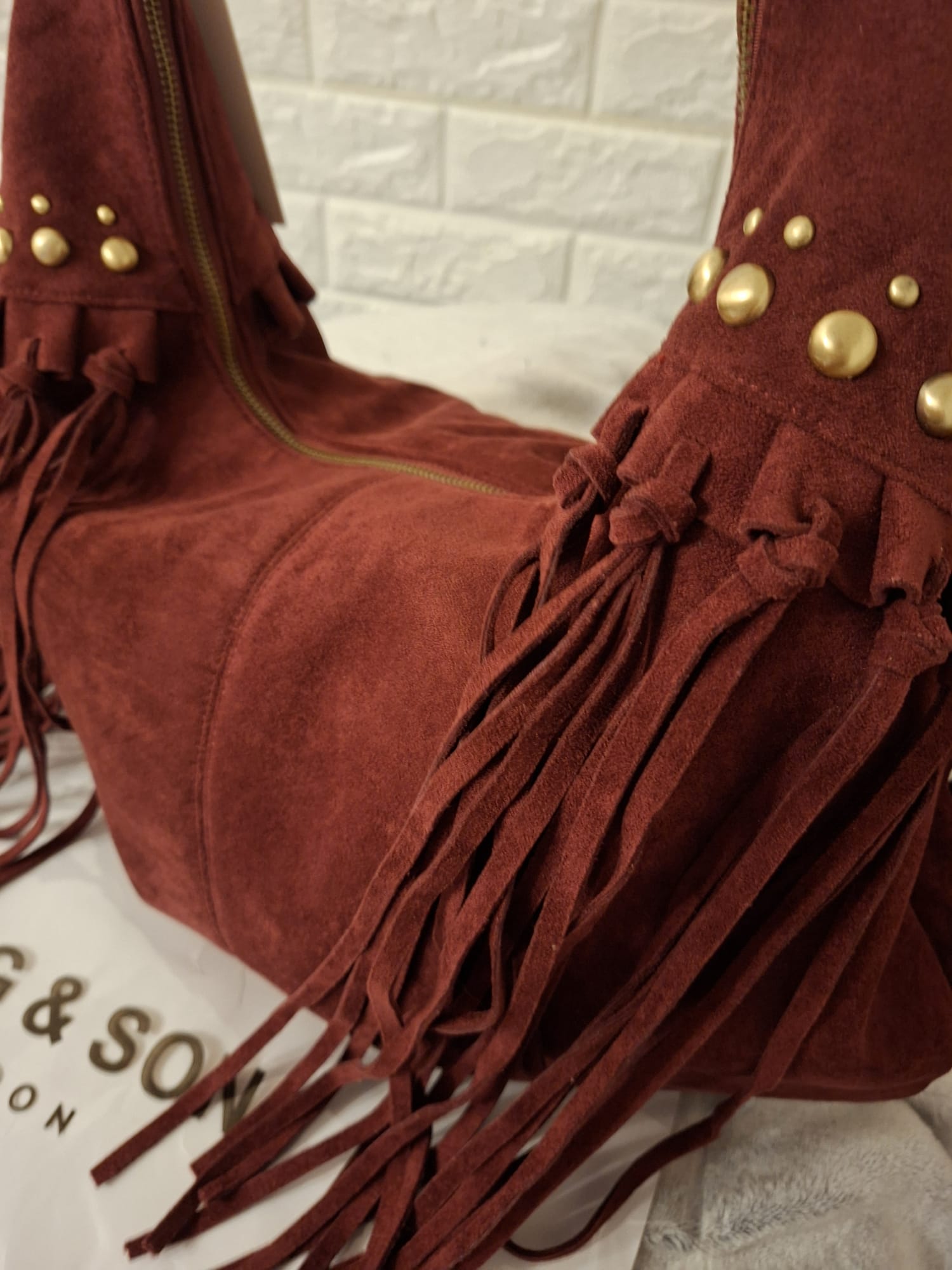 Women's Fringe Hobo Bag - Long & Son Premium Collection