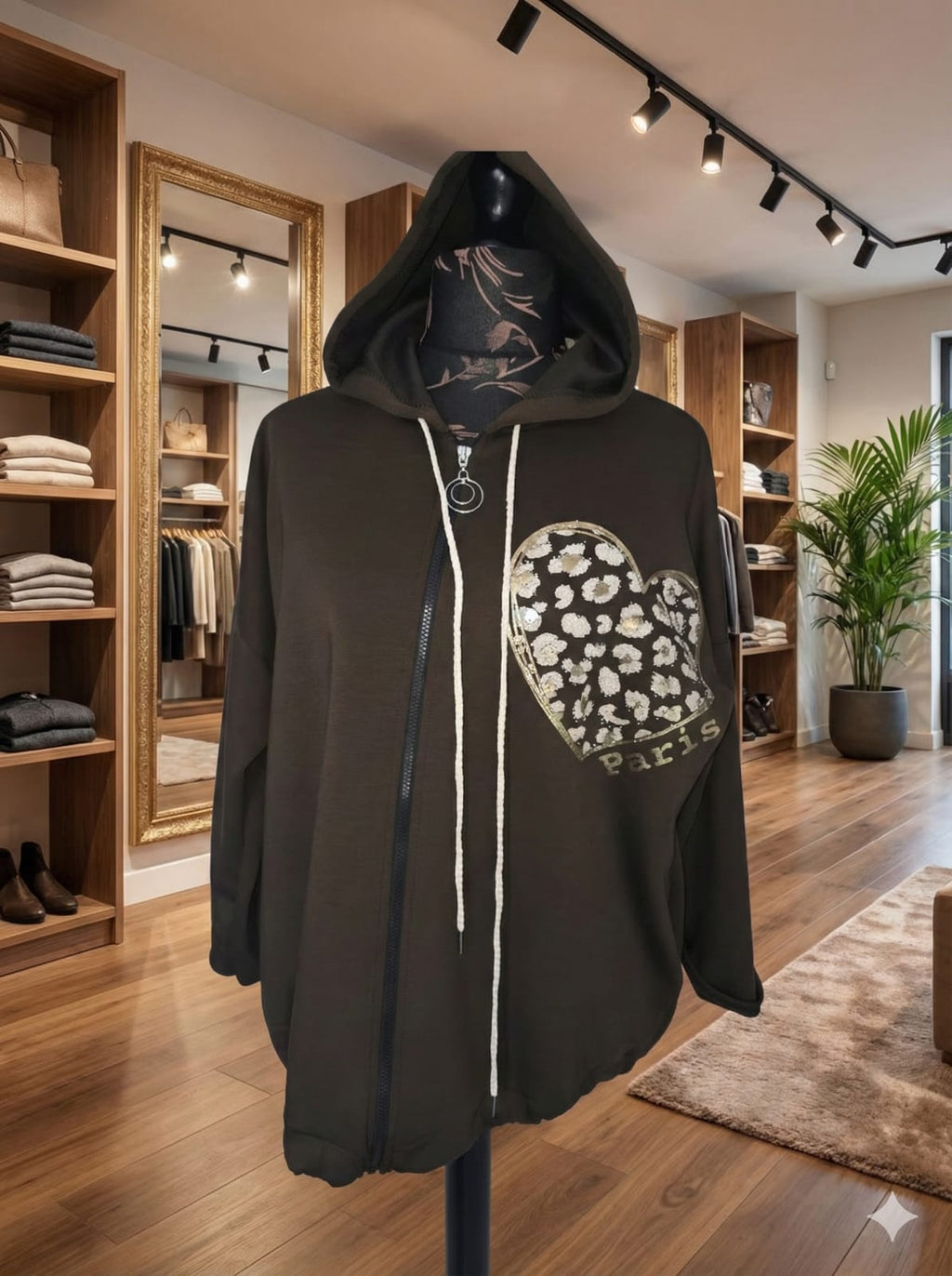 Zippered Scuba Hoodie