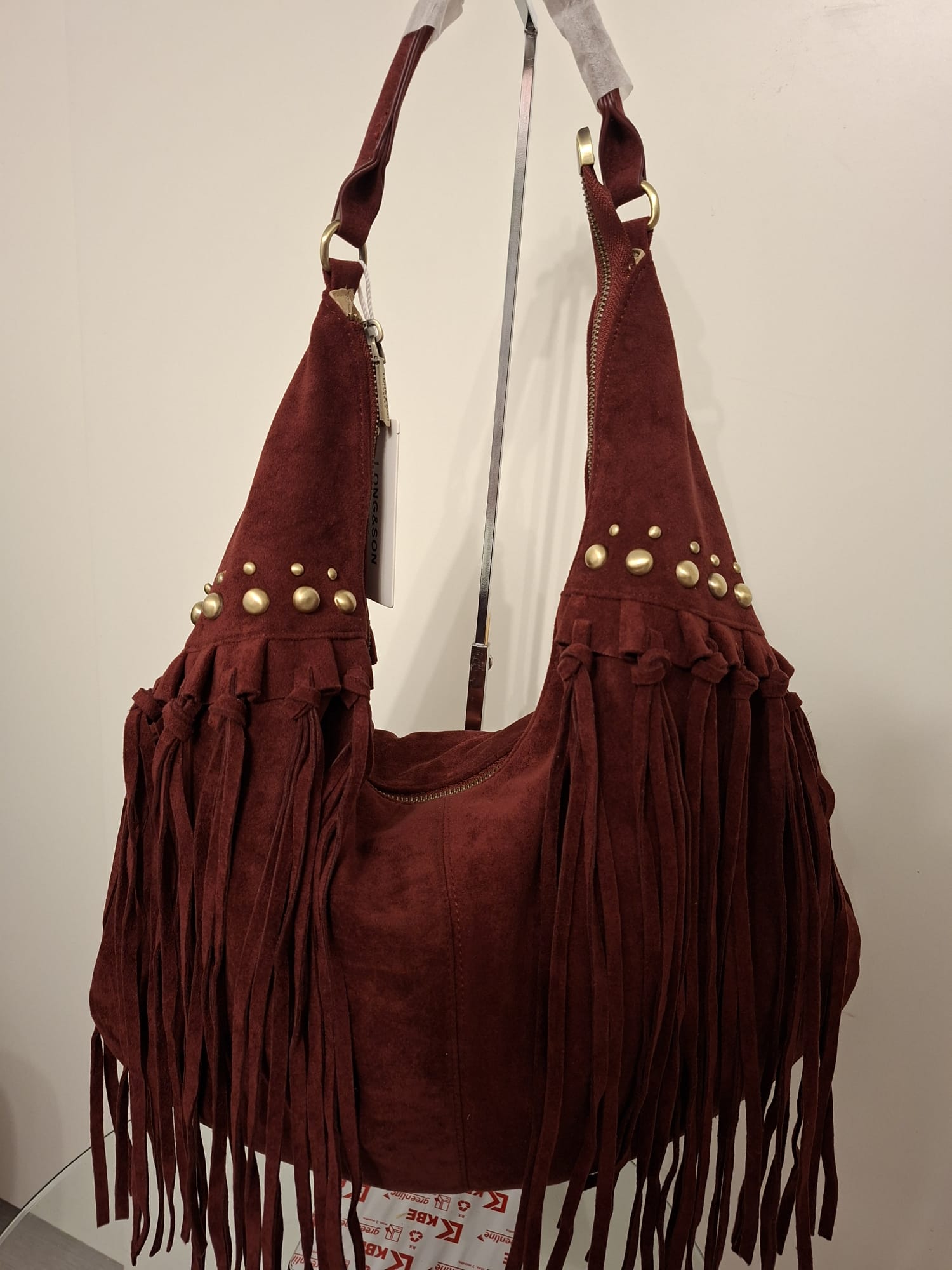 Women's Fringe Hobo Bag - Long & Son Premium Collection