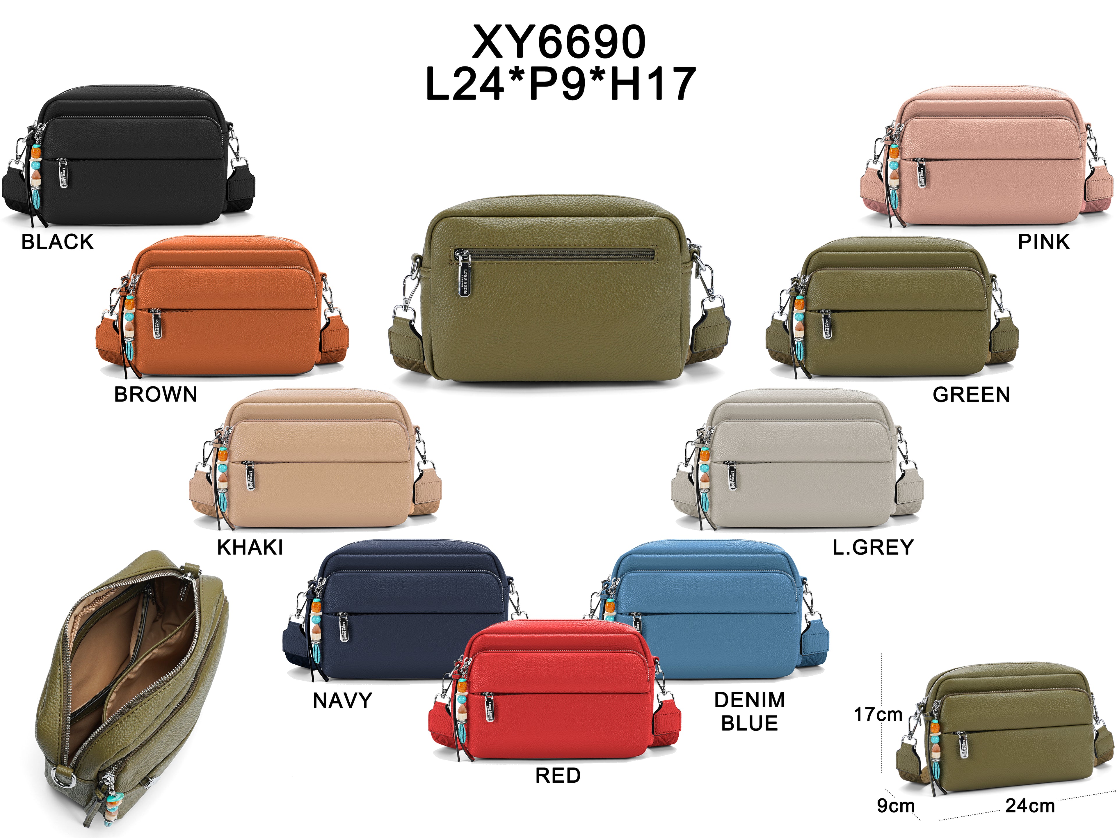 Long and Son Women's Crossbody Bag - Compact Vegan Leather Shoulder Bag