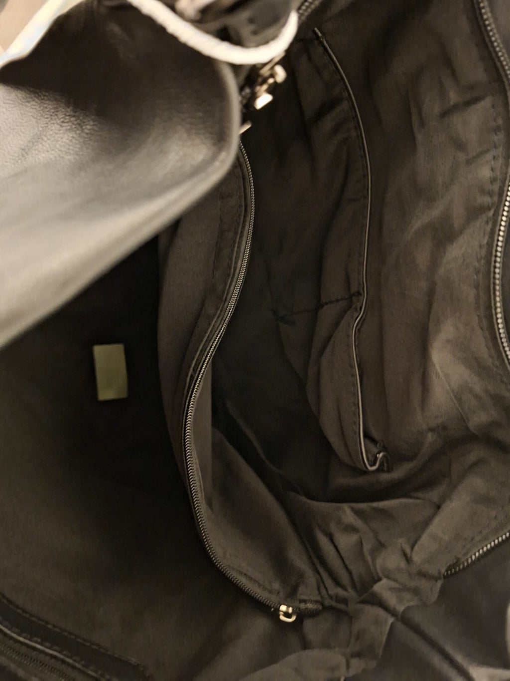 Women's Black Shoulder Bag with Pendant - Long & Son